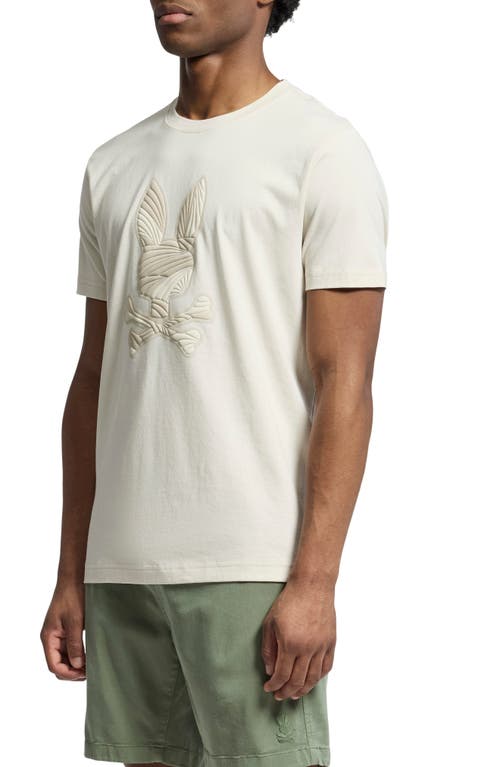 Psycho Bunny Baxter Embroidered Graphic T-shirt In Natural Linen