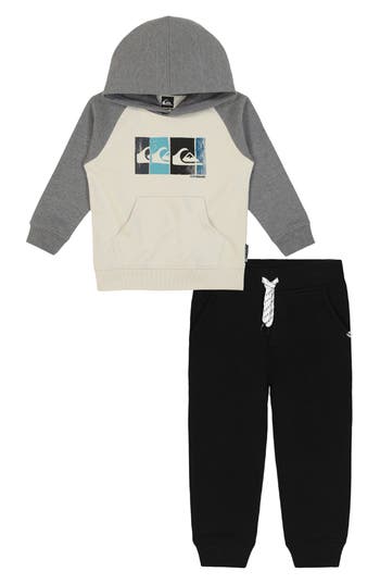 Quiksilver Kids' Fleece Hoodie & Joggers Set In Gray