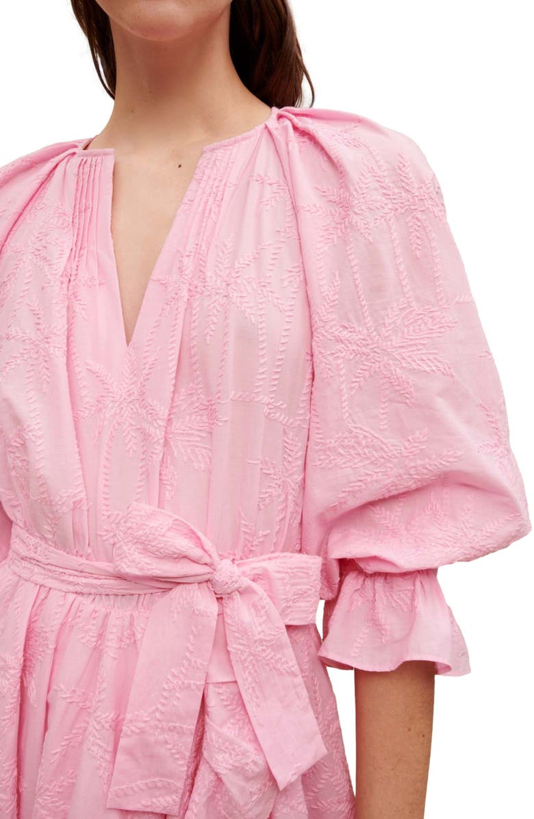 maje Rybiza Embroidered Dress, Alternate, color, Pink