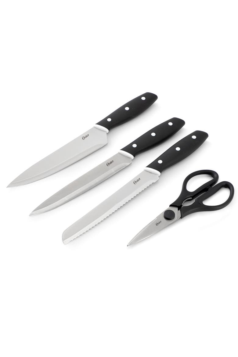Collister 15 Piece Stainless Steel Cutlery Set  with Soft Grip Handles, Alternate, color, Black