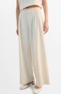 MANGO Pleated Straight Leg Pants