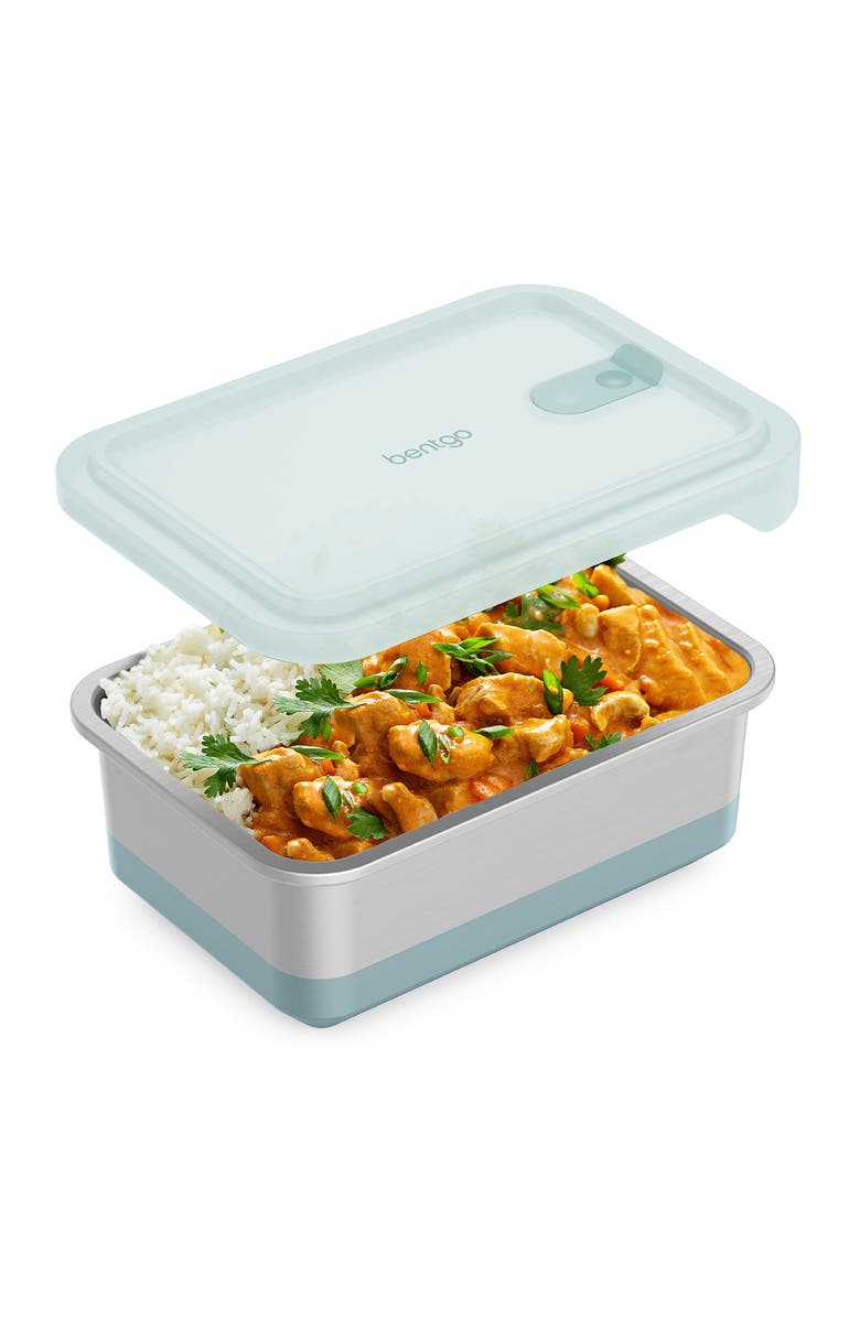 BENTGO MicroSteel Heat & Eat Container - Lunch Size 3 Cups - Aqua, Alternate, color, Aqua
