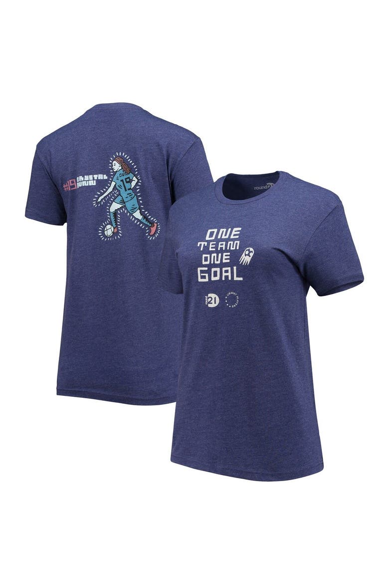 Women's round21 Crystal Dunn Navy USWNT One Team One Goal T-Shirt, Main, color, Navy