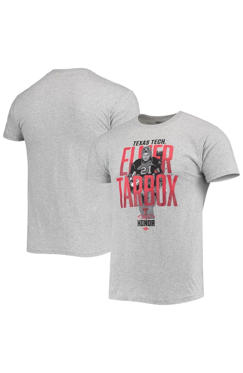 Retro Brand Men's Original Retro Brand Elmer Tarbox Heathered Gray Texas Tech Red Raiders Ring of Honor T-Shirt, Main, color, 