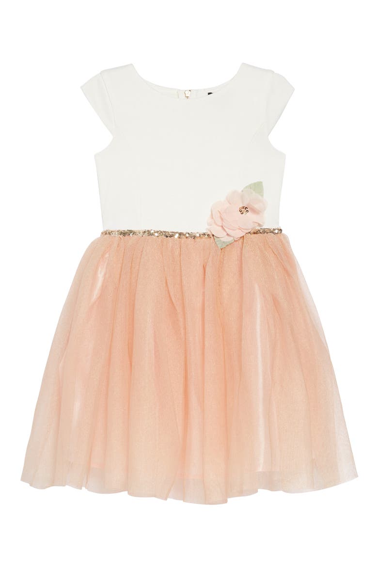 Star Fit & Flare Dress, Main, color, IVORY