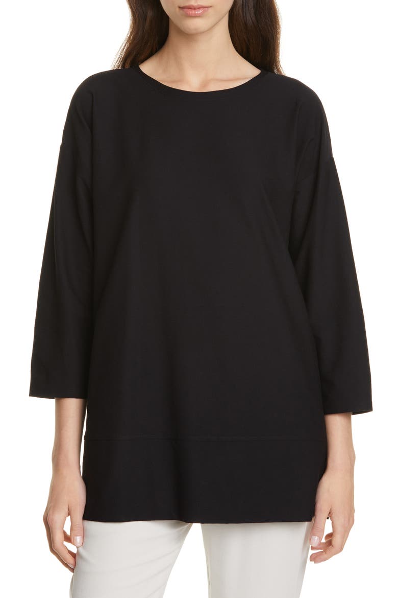 Bracelet Sleeve Tunic, Main, color, BLACK