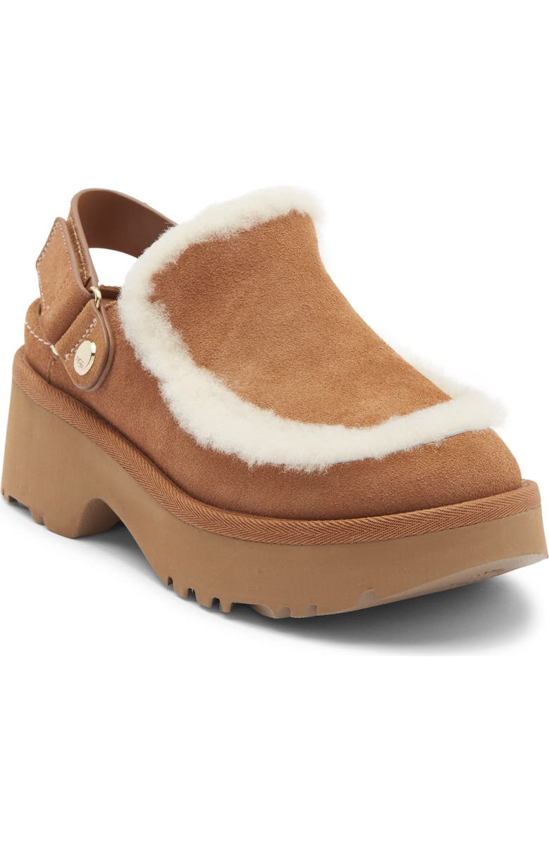 UGG<sup>®</sup> Esmee Genuine Shearling Clog, Main, color, Chestnut