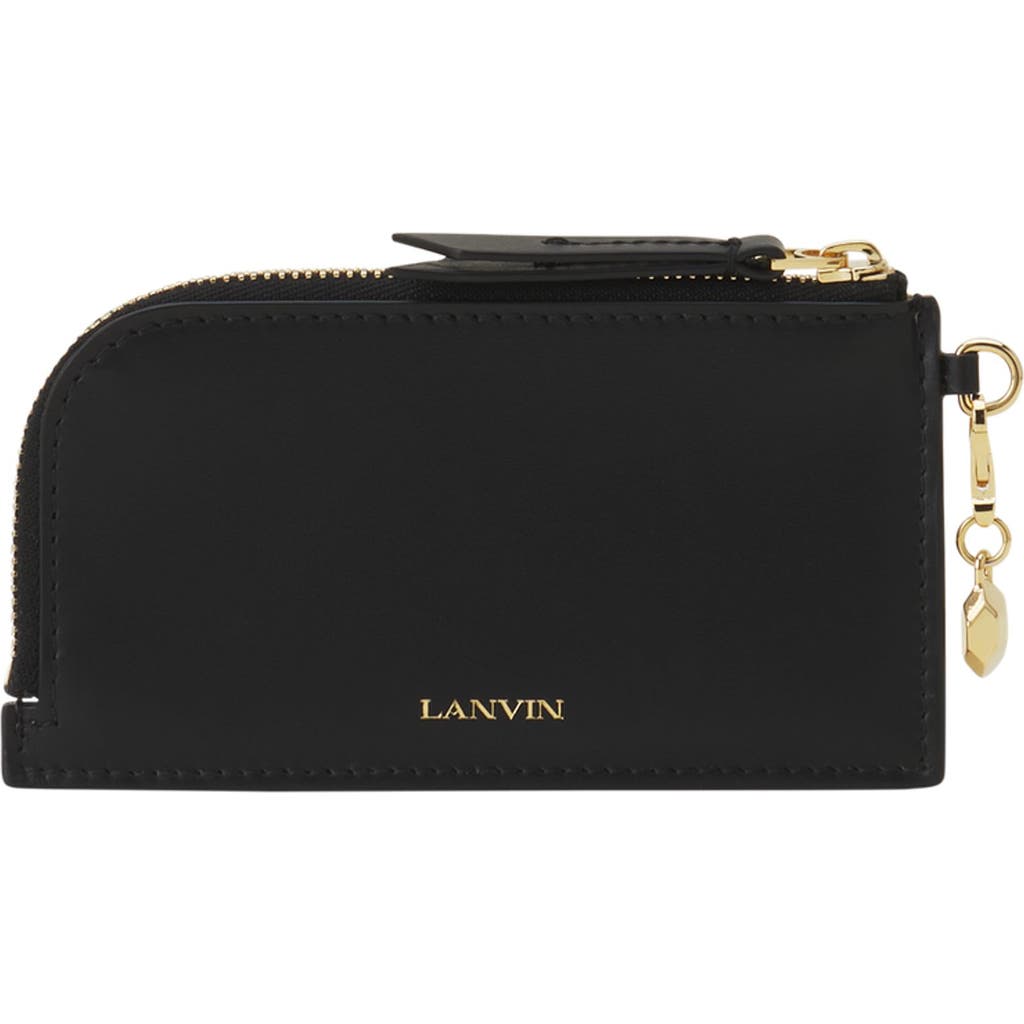 Lanvin Zip-around Leather Wallet In Black