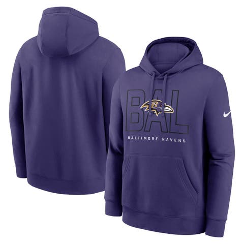 Men's Nike Purple Baltimore Ravens Busted Play Club Fleece Pullover Hoodie