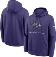 Nike Men's Nike Purple Baltimore Ravens Busted Play Club Fleece Pullover Hoodie