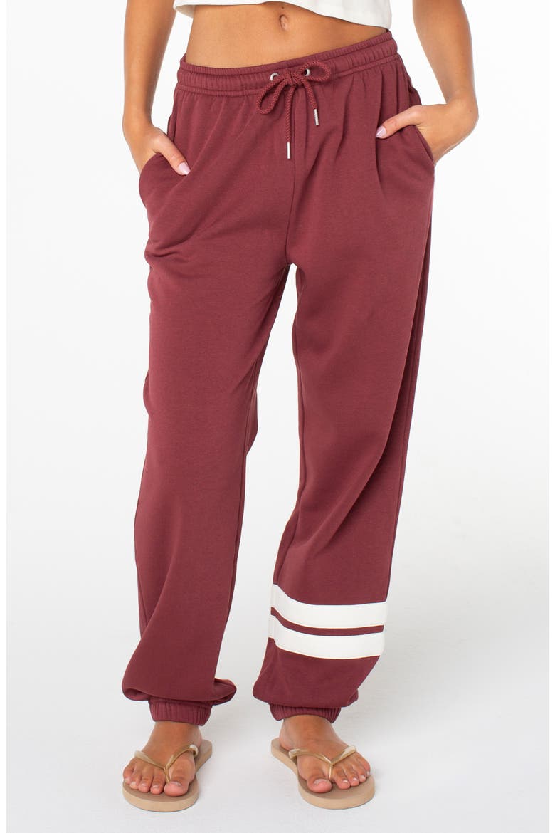 Sunset Stripe Sweatpants, Main, color, PORT