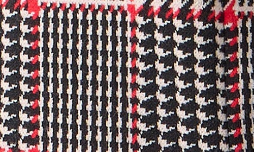 Akris Punto Houndstooth Check Jacquard Knit Zip Cardigan In Multi