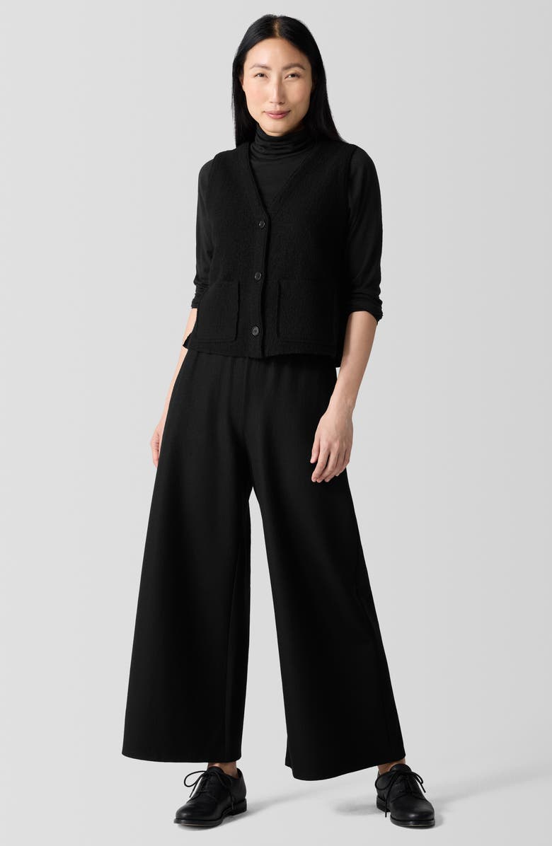 Eileen Fisher Button Front Wool Vest, Alternate, color,