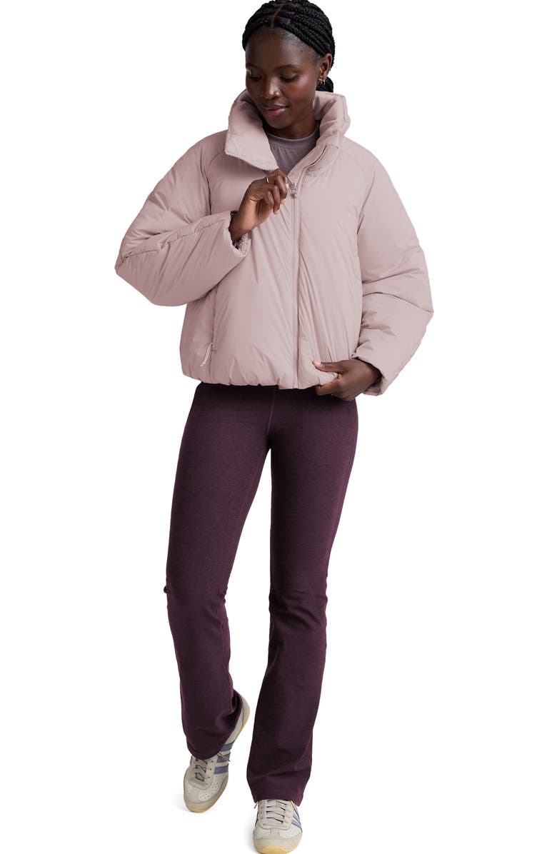 Beyond Yoga Warm Up Water Repellent Puffer Jacket, Alternate, color, Pale Pink