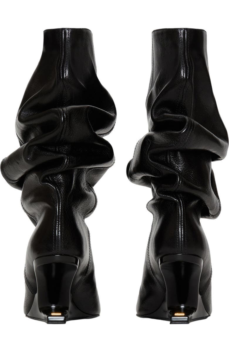 Balmain No Wedge textured leather ankle boots, Alternate, color, Black