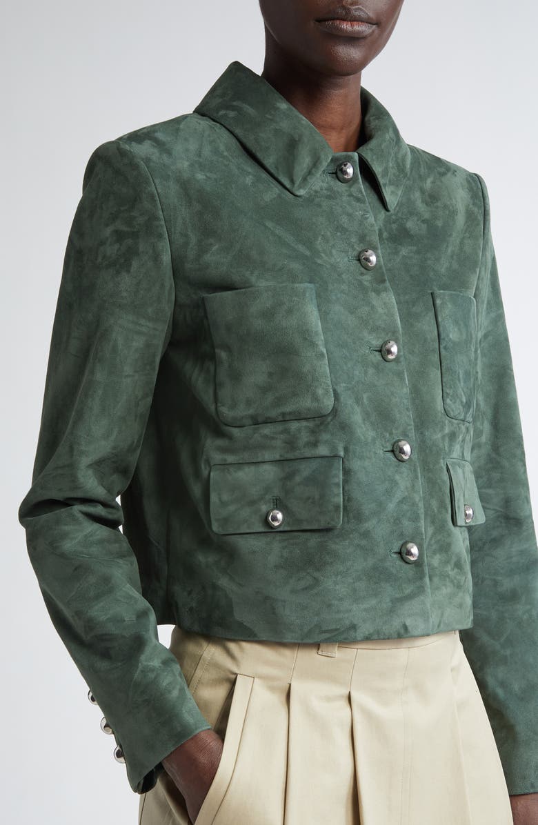 Altuzarra Astley Suede Crop Jacket, Alternate, color, 