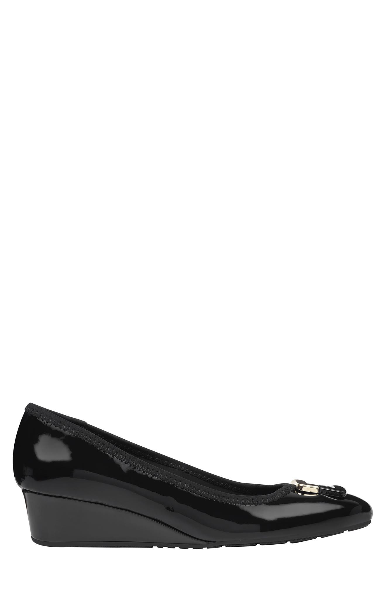 Bandolino Wedge Pump, Alternate, color, Black