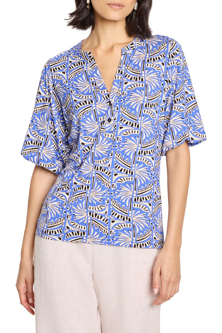 Ocean Jewel Jersey Top, Main, color, BLUE MULTI
