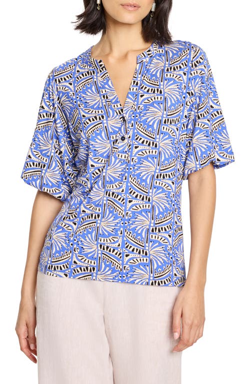 Nic + Zoe Nic+zoe Ocean Jewel Top In Blue