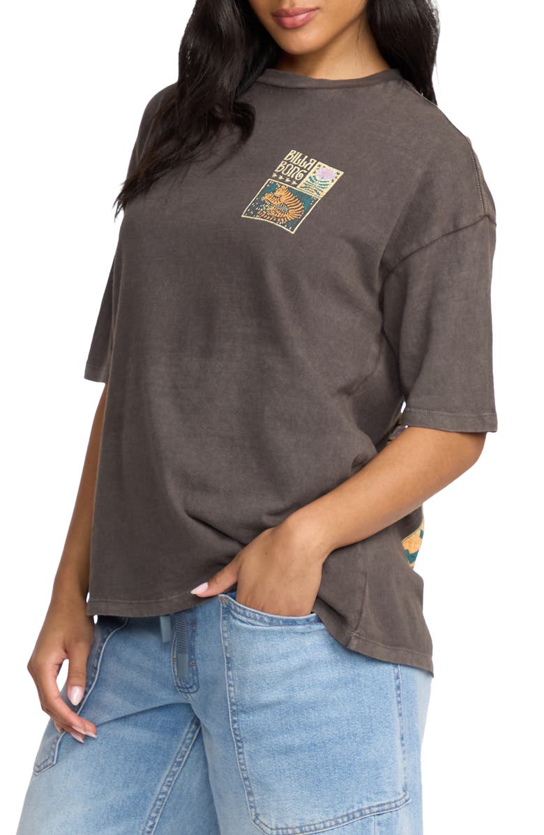 Billabong Daydream Away Cotton Graphic T-Shirt, Alternate, color, Off White / Brown