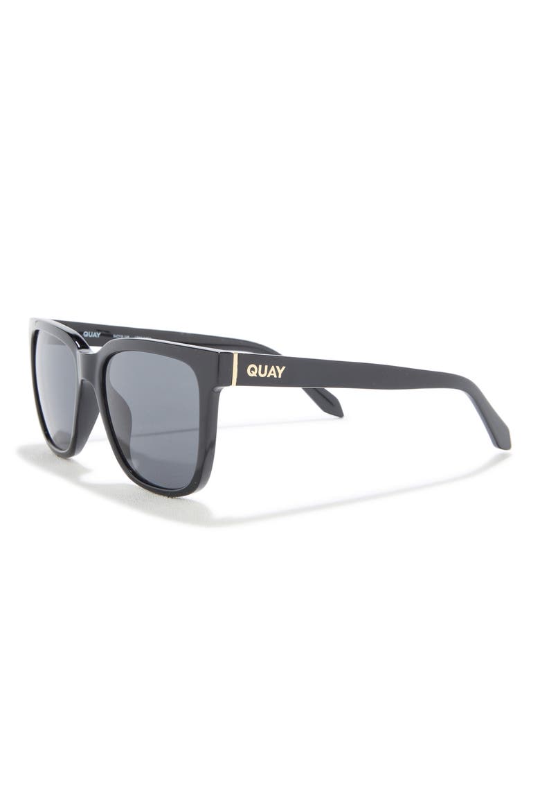 54mm Large Square Sunglasses, Alternate, color, BLK/SMK