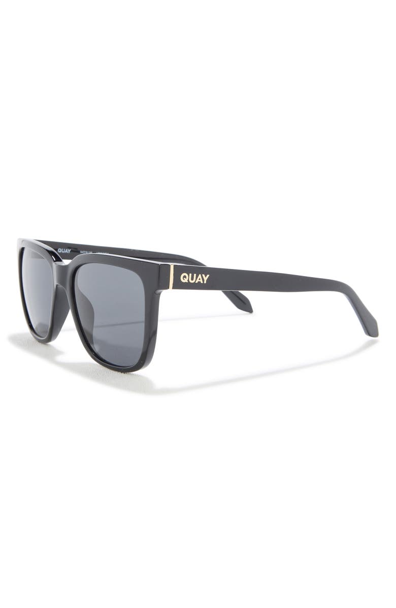 QUAY 54mm Large Square Sunglasses, Alternate, color, Black/Smoke