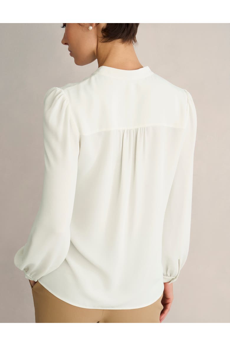Dominica Lace Trim Blouse, Alternate, color, True Ivory