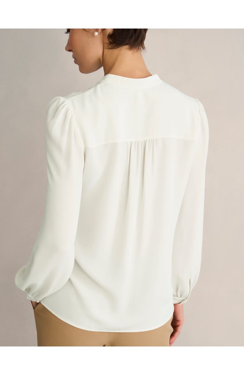 HOBBS LONDON Dominica Lace Trim Blouse, Alternate, color, True Ivory