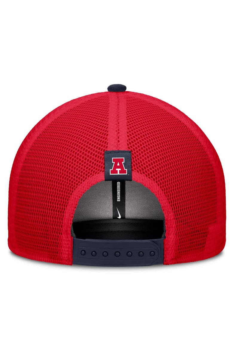 Nike Men's Nike Navy/Red Arizona Wildcats Legacy Arch Rise Performance Trucker Adjustable Hat, Alternate, color, Navy