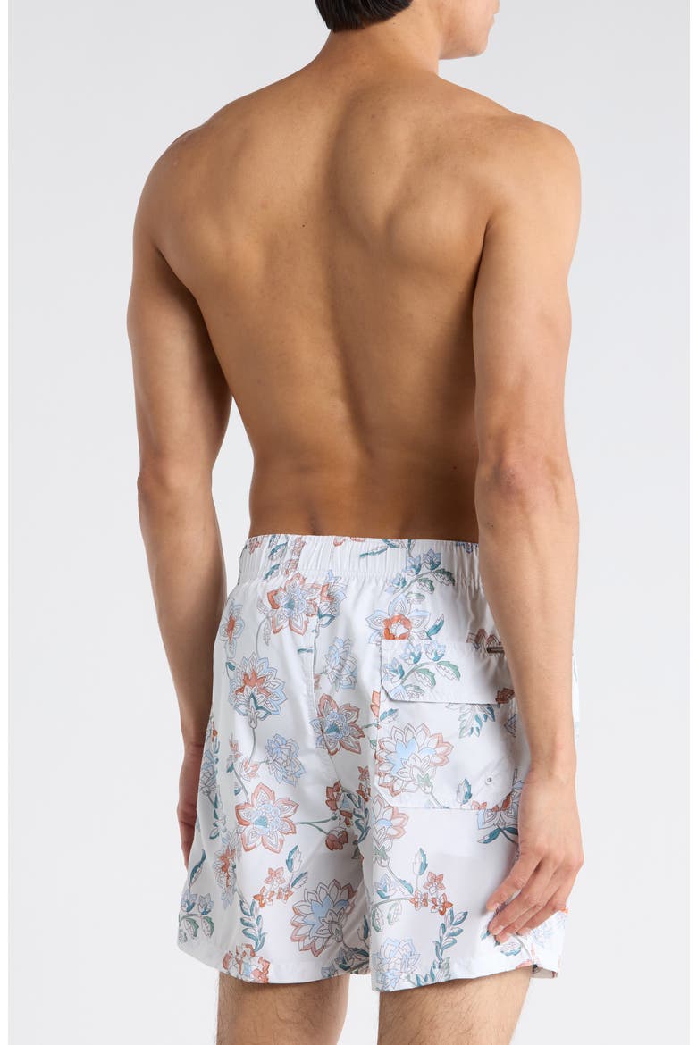 Ponji Print Volley Swim Trunks, Alternate, color, IVORY