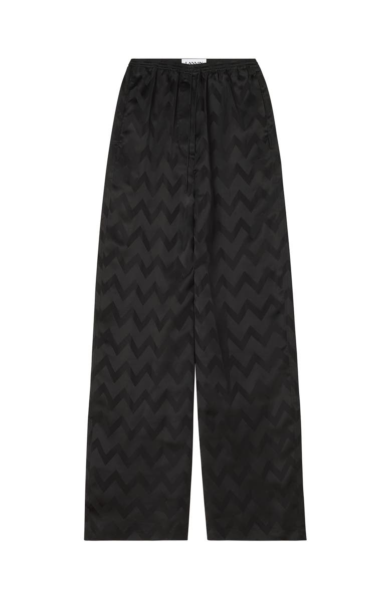 Lanvin Fluid Pants In Jacquard Viscose, Main, color, Black