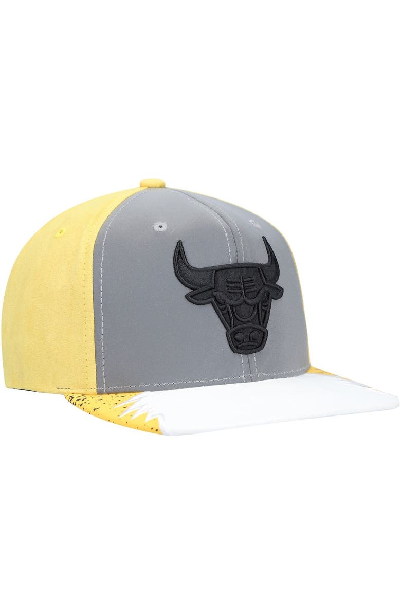 Mitchell & Ness Men's Mitchell & Ness Gray/Yellow Chicago Bulls Day 5 Snapback Hat, Alternate, color, Gray