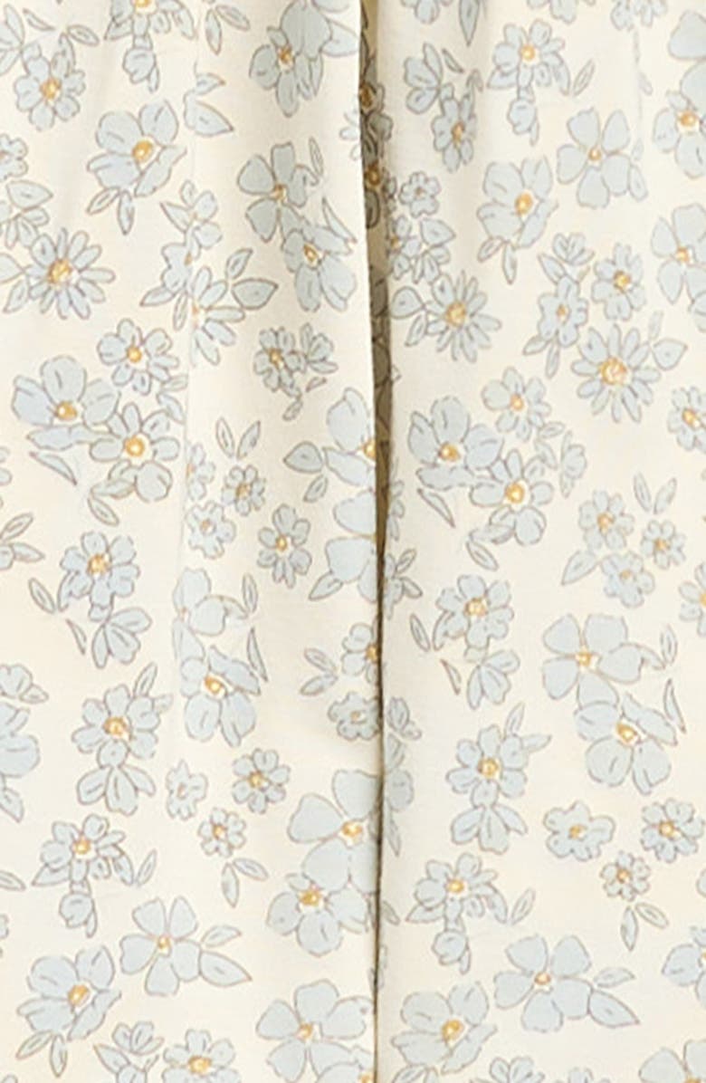 QUINCY MAE Floral Ruffle Organic Cotton Dress with Bloomers, Alternate, color, Ivory