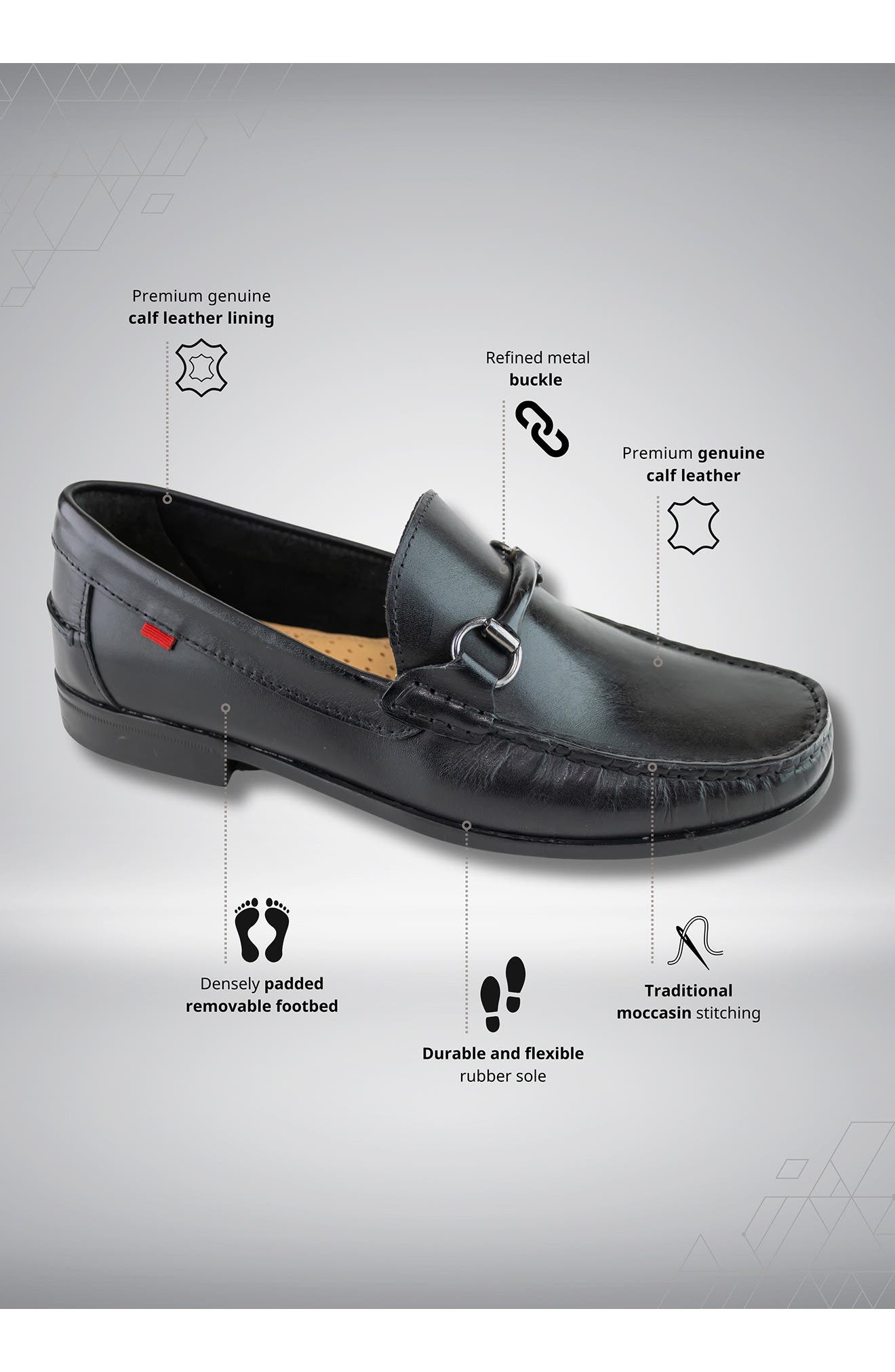 Marc Joseph New York Clarkson Street Bit Loafer, Alternate, color, Black Grainy