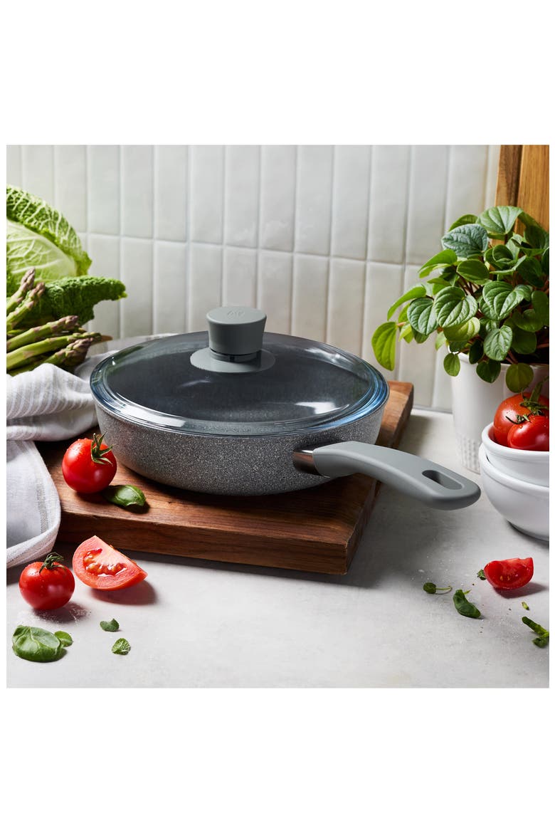 2.6-Quart Nonstick Sauté Pan with Lid, Alternate, color, GREY