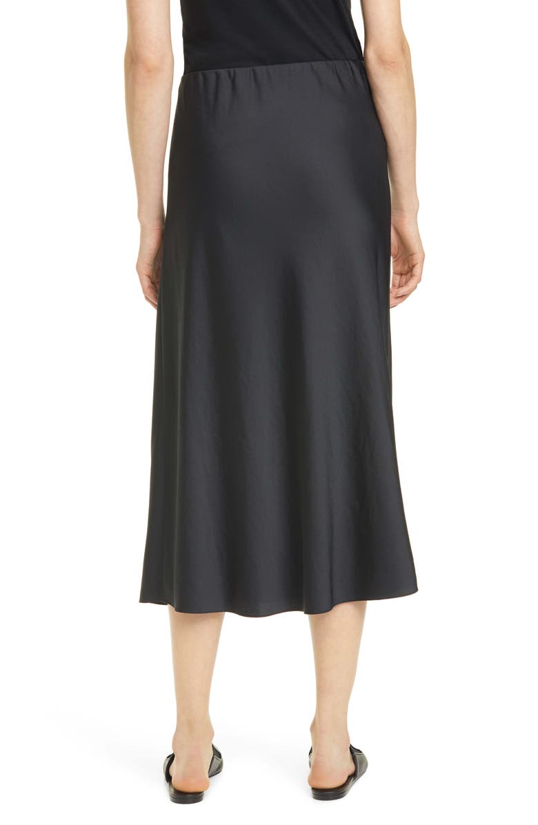 Jenni Kayne Grosgrain Waist Stretch Satin Slip Skirt, Alternate, color,