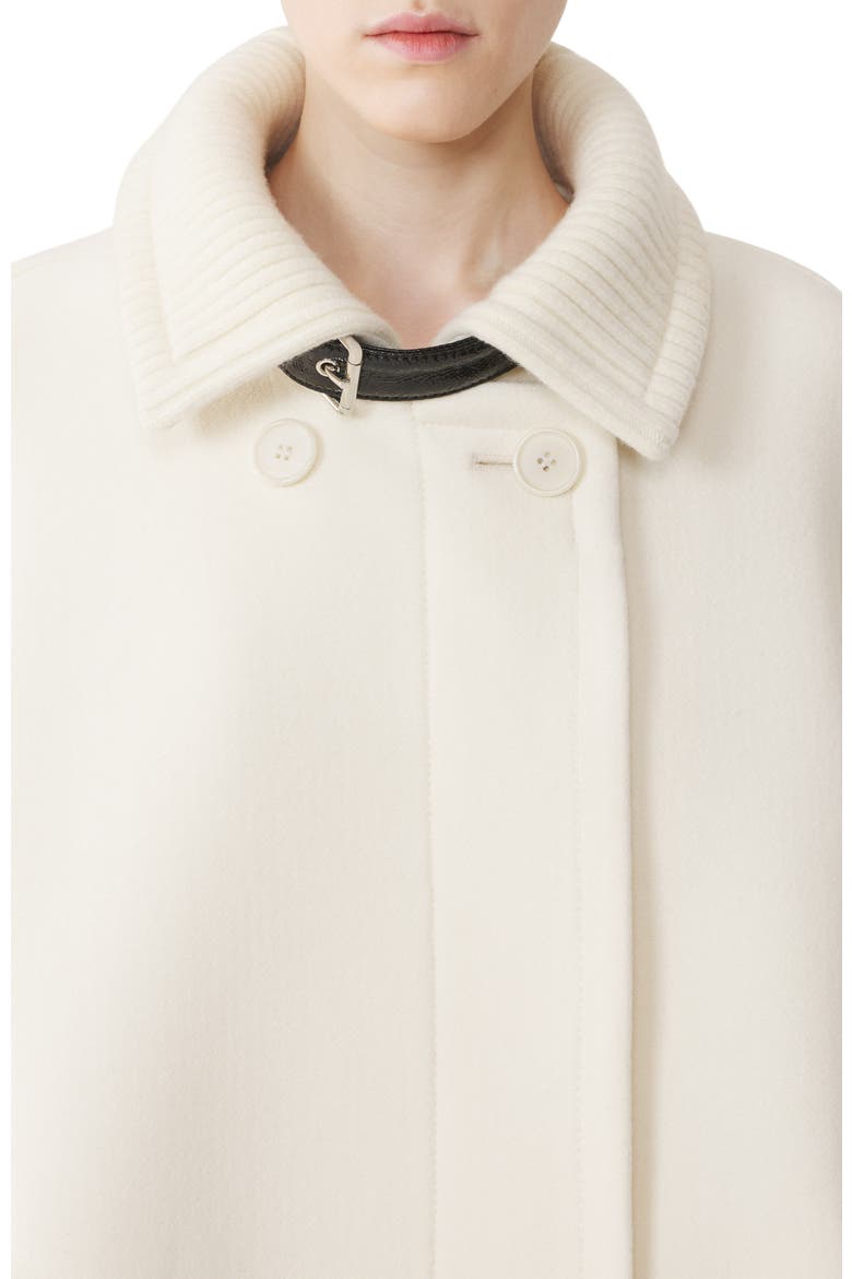 Short Wool Coat With Stand-Up Collar, Alternate, color, Off White