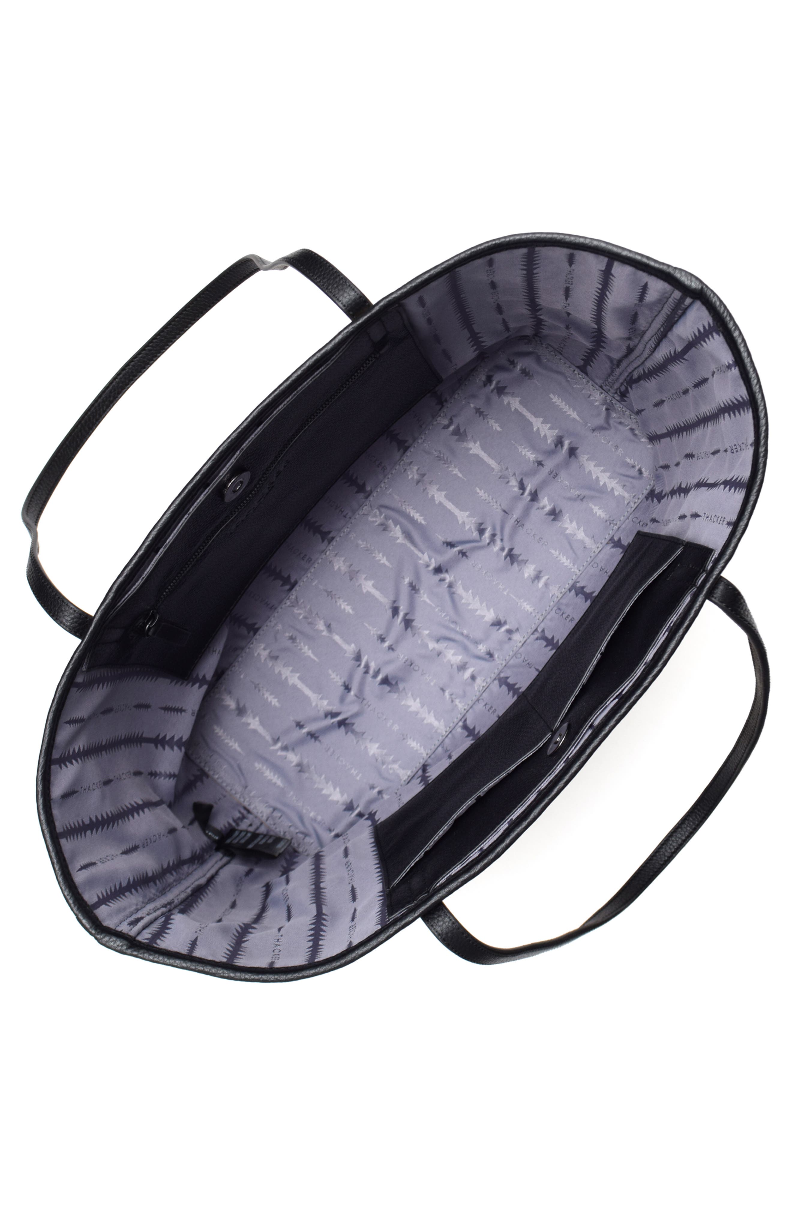 Thacker Kiera Woven Straw Tote, Alternate, color, Natural / Black