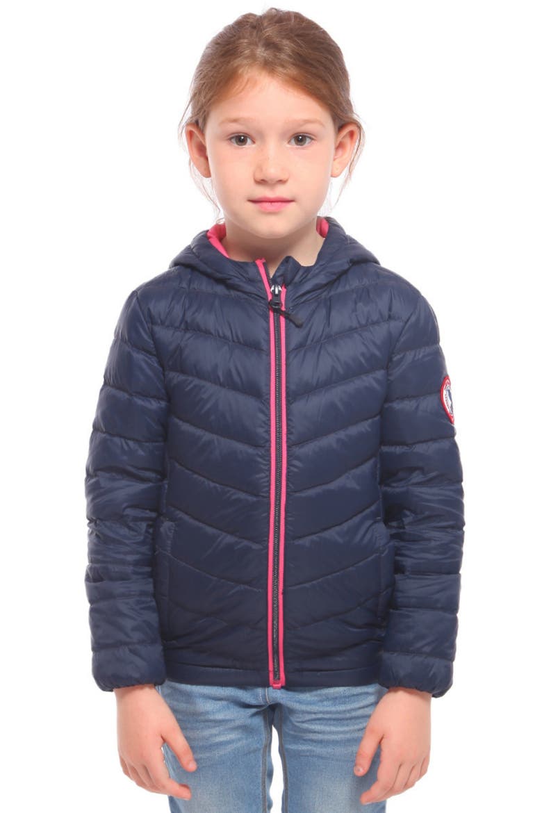 Kids' Ultra Light Quilt Packable Down Jacket, Main, color, Dark Navy