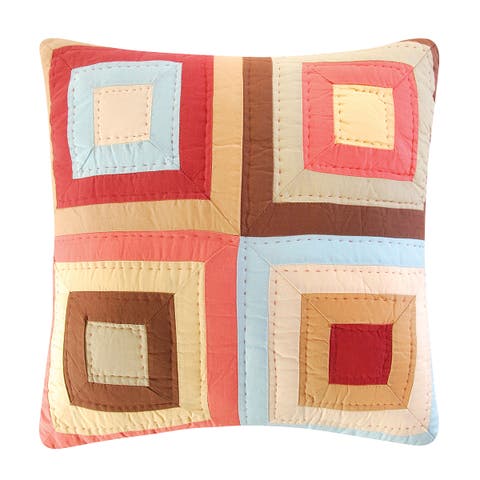 Hudson Quilted Throw Pillow, 18" x 18"