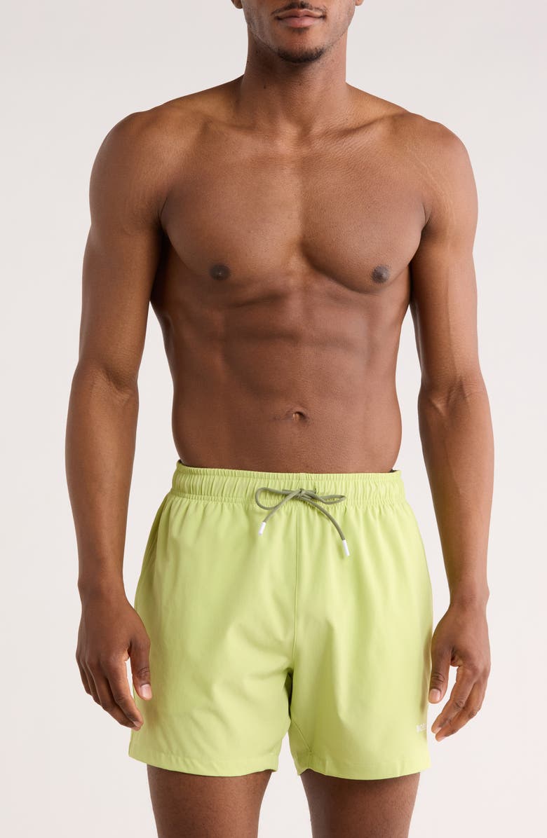 BOSS Tio Swim Trunks, Main, color, Light/ Pastel Green