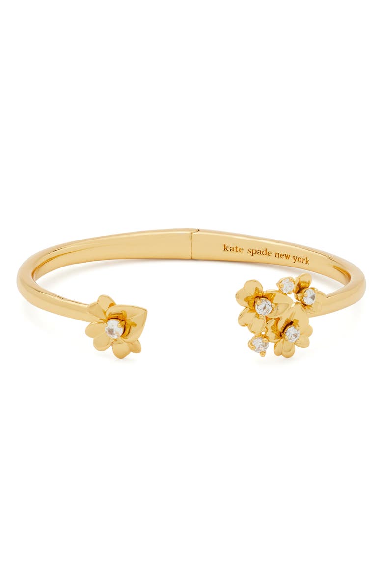 Kate Spade New York precious pansy cuff bracelet, Main, color, 