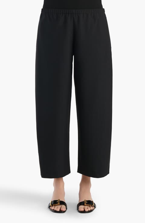 Roma Rounded Virgin Wool Crop Pants