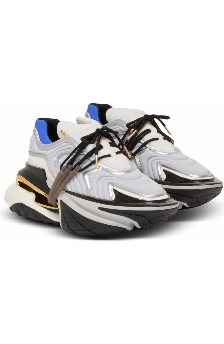 Balmain Unicorn Wave Trainers In Neoprene, Main, color, Grey