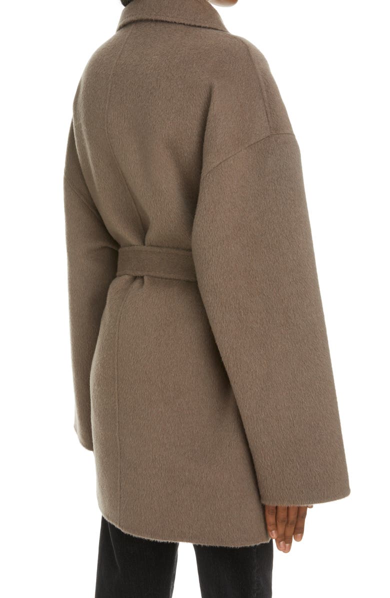 Acne Studios Oaklee Belted Wool Coat, Alternate, color,