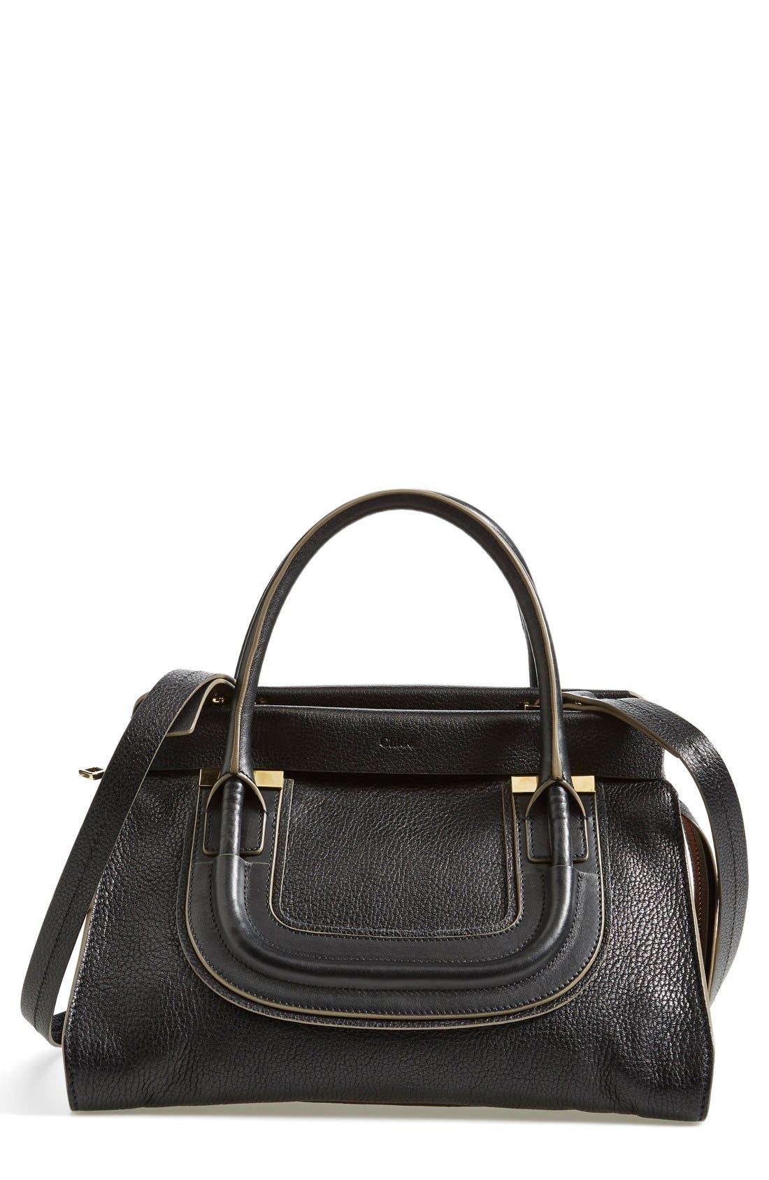 Chloé 'Everston - Medium' Calfskin Satchel, Main, color, 