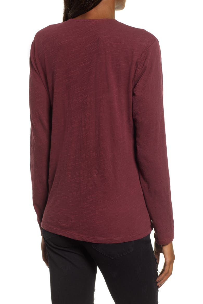 Wrap Top, Alternate, color, TAWNEY PORT