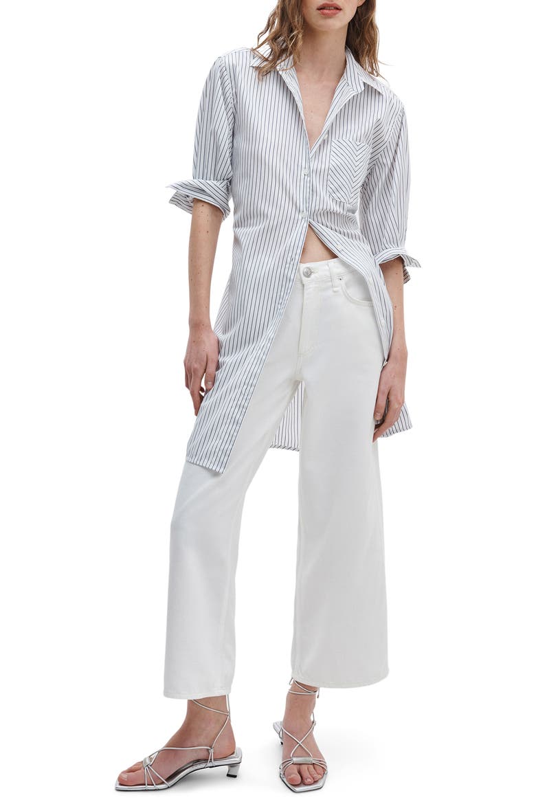 Andi High Waist Ankle Wide Leg Jeans, Alternate, color, WHITE