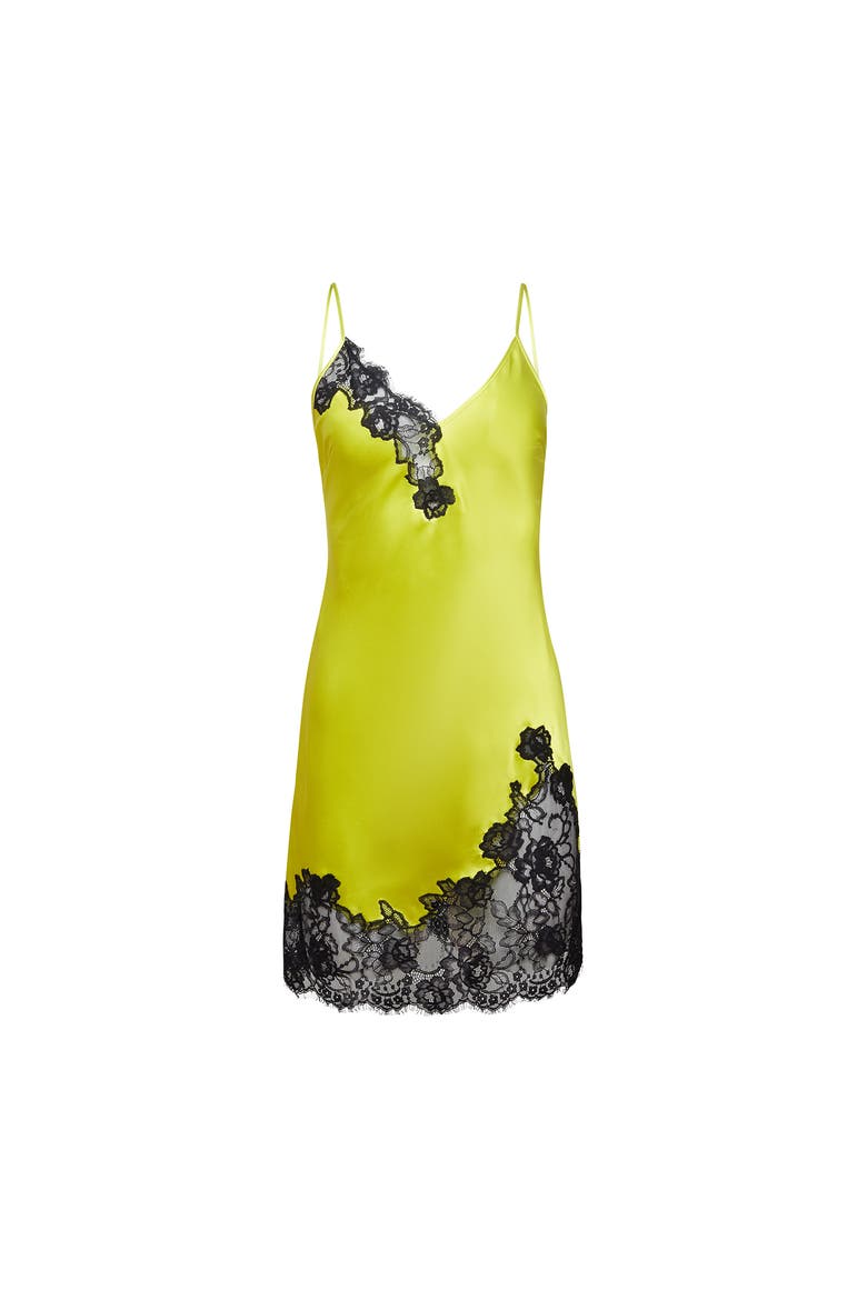 Juliet Lace Mini Slip, Alternate, color, Lime Punch