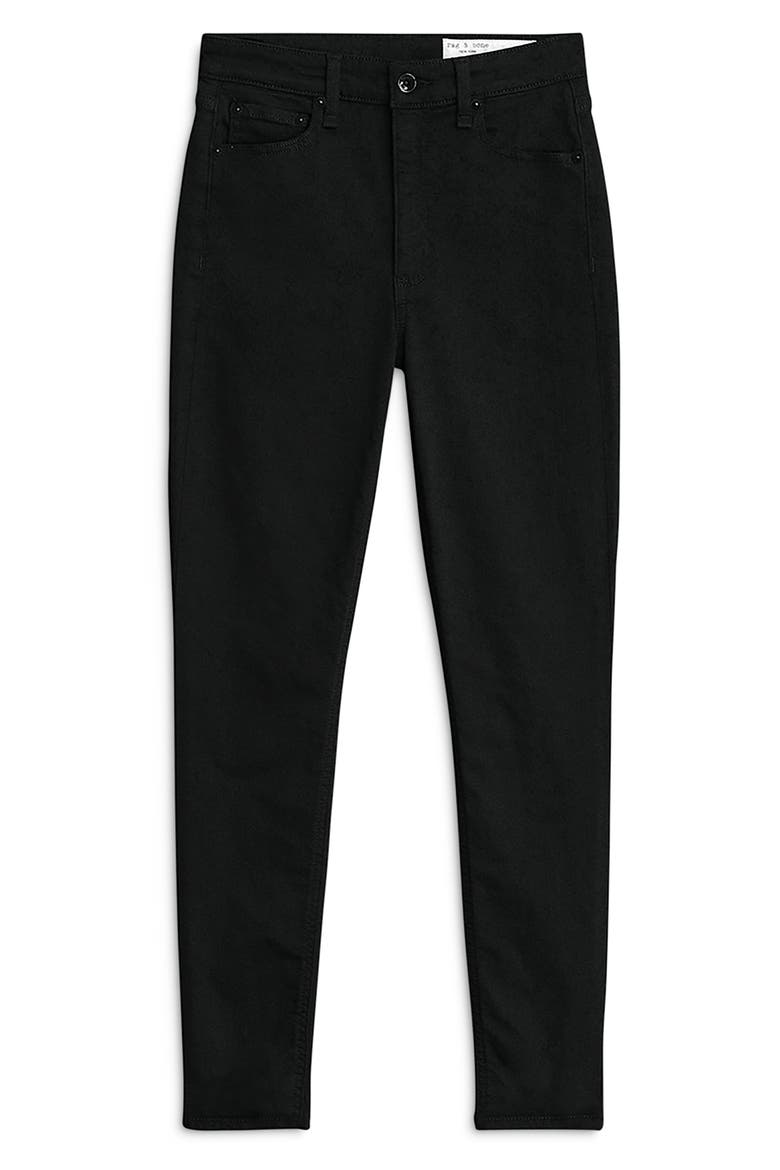 Nina High Waist Skinny Jeans, Alternate, color, BLACK